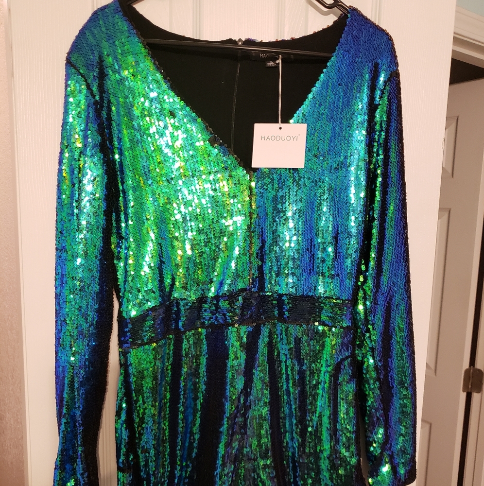 Sequined romper